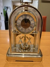 Rhythm Quartz Pendulum Dome Mantel Clock With Rotating Crystal Used Condition