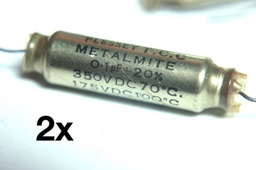1uf 100nf 350v plessey - 2x,