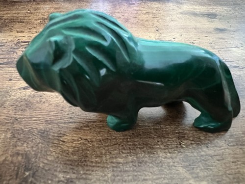 Vintage malachite lion fine - lion,