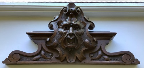 Antique carved wooden mahogany - wooden,