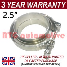 V-BAND CLAMP + FLANGES COMPLETE STAINLESS STEEL EXHAUST TURBO HOSE 2.5" 63.5mm
