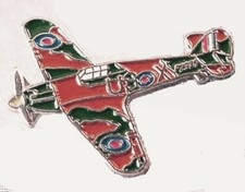 RAF Hurricane Metal Enamel Pin Badge WW2 Aeroplane