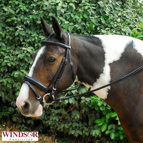 Leather comfort bridle - comfort, crank