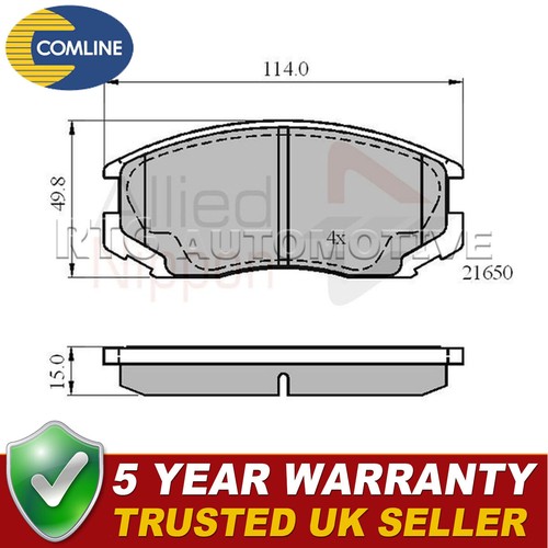 Allied nippon front brake pads - allied,