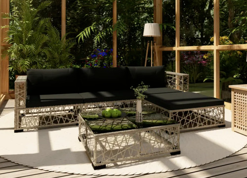 Rattan garden furniture grey - furniture,