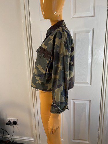 Topshop khaki camouflage short - khaki,