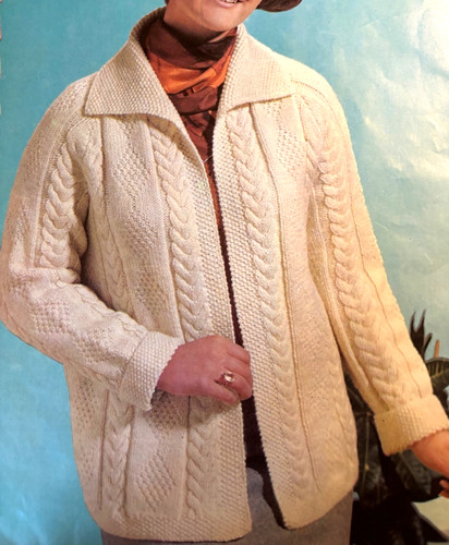 Ladies aran jacket - aran,
