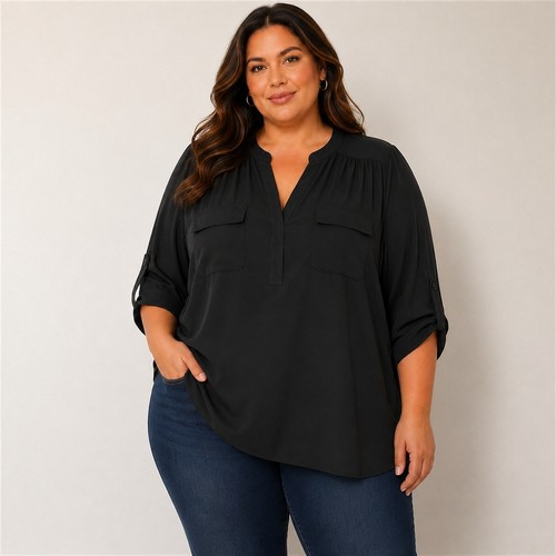 Torrid black georgette - black,