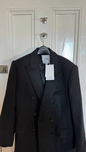 Cos black double breasted - black,