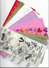 10 part used peel off sticker sheets for crafts, cardmaking & scrapbooking
