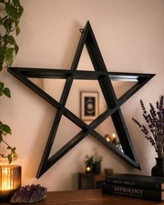 Black Framed Pentagram Mirror