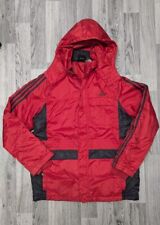 Adidas Retro Red/Black Windbreaker Parka Jacket Size Large