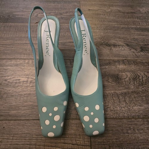 Renee teal blue - renee, dot