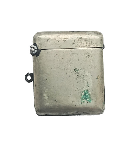 Antique edwardian steel vesta - antique,