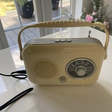 Sainsbury's RED Small Retro Radio Cream Model 583 345 with Mains Lead