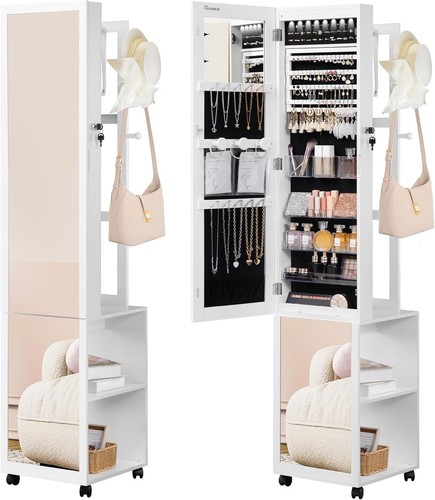 Leds mirror jewelry cabinet - 8,