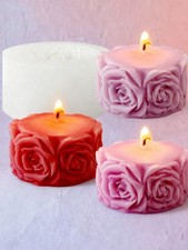 Rose flower silicone candle - rose,