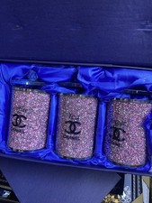 Crushed Diamond PINK Diamante Tea Coffee Sugar Canisters Jars Organiser Containe