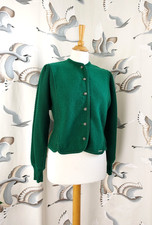 GEIGER Green Boiled pure New Wool button jacket size S