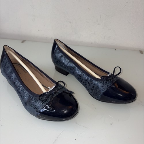 Hotter navy patent toe - navy,