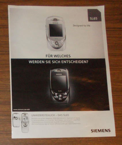 Rare advertising siemens sl45 - advertising,