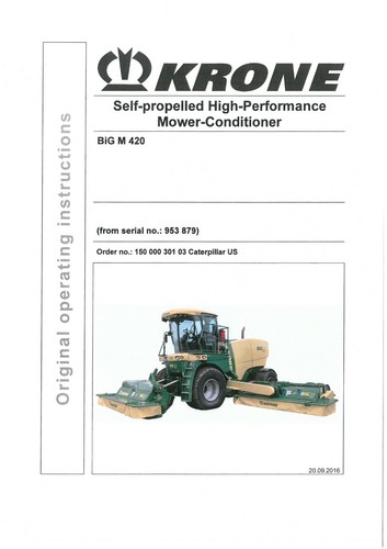 Krone mower conditioner - conditioner, self