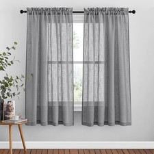 PONY DANCE Grey Voile Curtains