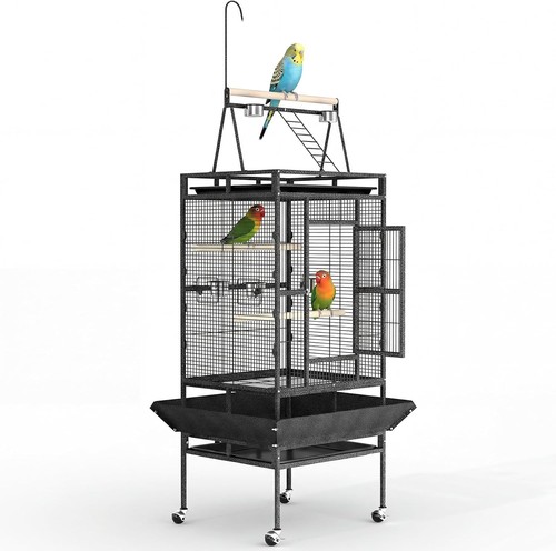 Large bird cage with - cage, flat
