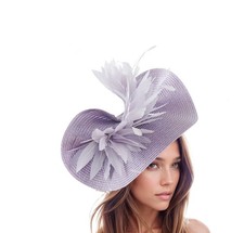 Lavender Lilac Saucer Disc Kentucky Derby Fascinator Hat Ascot Wedding...