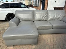 Next Grey Leather 4 Seater