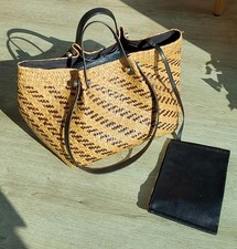 AllSaints Allington Straw Tote