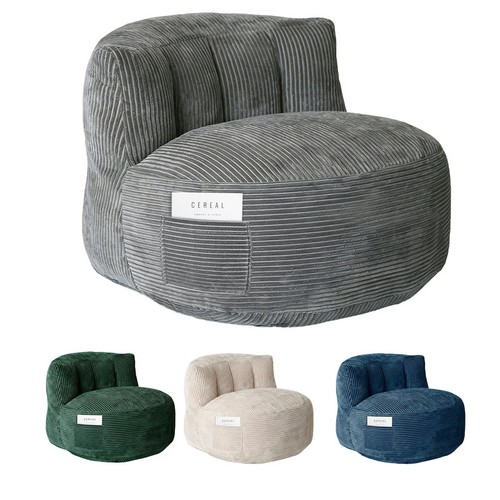 Crescent bean bag - chair, foam
