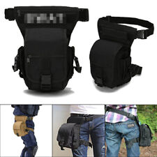 Tactical Canvas Drop Leg Bag MOLLE Military Thigh Fanny Pack Mens Waist Pouch UK