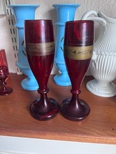Vintage red bohemian glass - vintage,