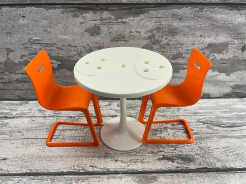 Barbie orange dining table - dining,