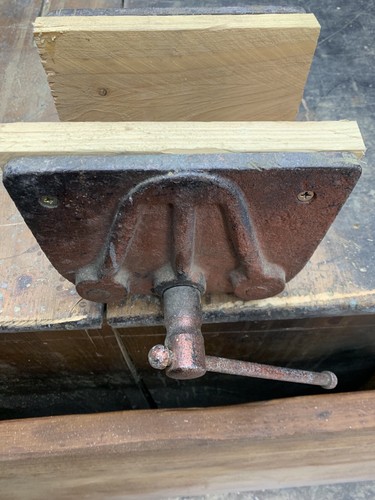 Vintage under bench - under, vice