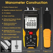 Differential manometer 8 - differential, ±36.8
