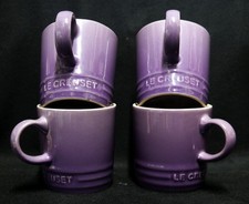 4 x Le Creuset 0.1L Purple Stoneware Espresso Cups - VGC