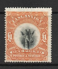 TANGANYIKA 1922 £1 GIRAFFE