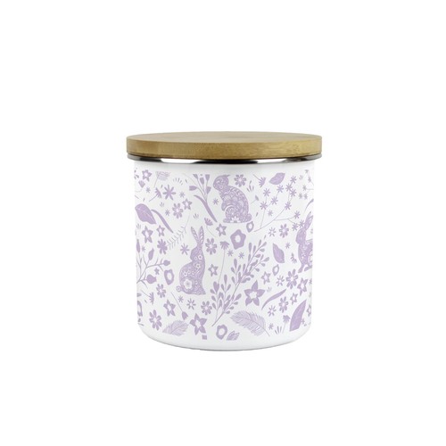 Wild rabbits canister - wild, lilac
