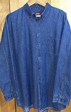 Blue Denim Shirt Size 2XL Long