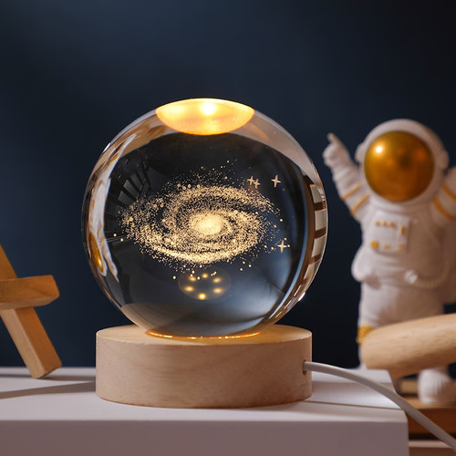 Crystal night light - night, 3d