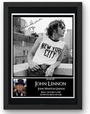 John Lennon Signed Framed OR