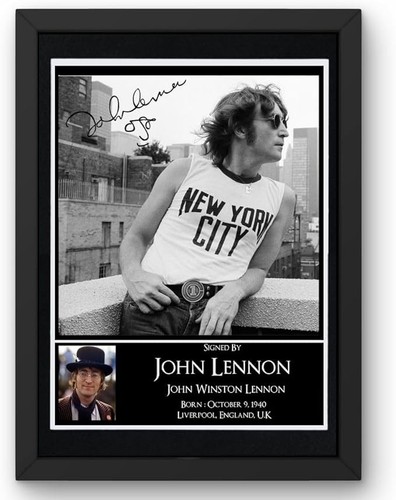 John lennon signed framed - signed,