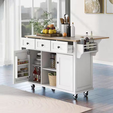 White Wood 53.1 In. Kitchen