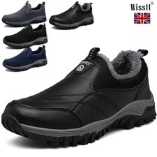 Mens Lightweight Outdoor Trekking Trail Shoes Warm Waterproof Hiking Boots Ankle