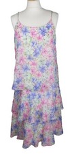 Vintage Floral Tiered Sleeveless Midi Dress by Horrockses Fashions Size S/M