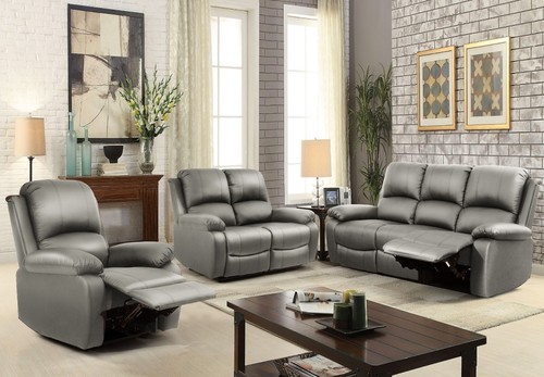 Reclining luxury leather sofa - reclining,