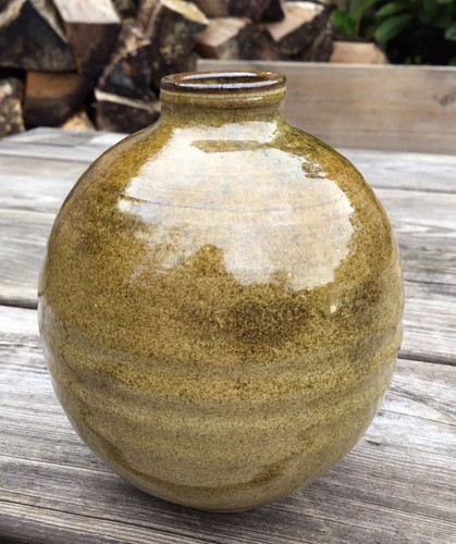Old vintage brown glazed - brown,