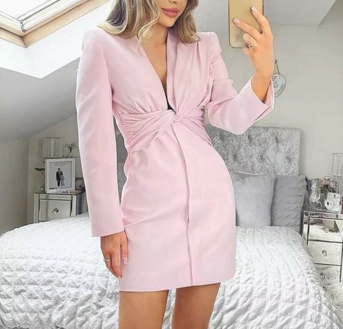 Zara woman light pink draped - zara,